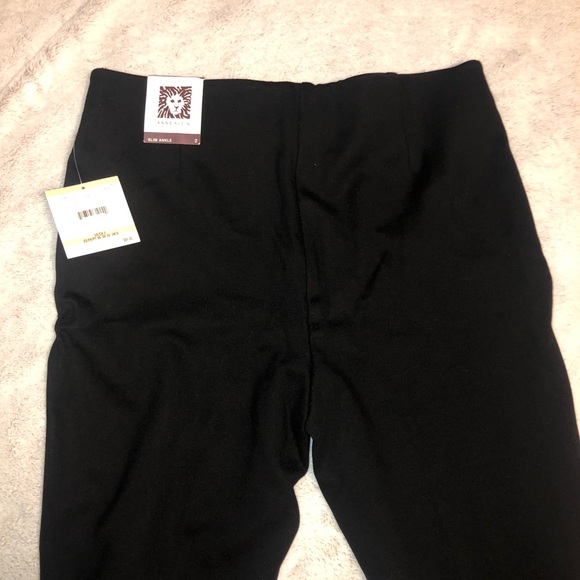 Anne Klein Black High Waisted Leggings - Size 2 - Picture 6 of 6
